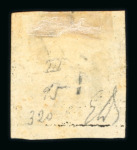 1859 1 Gr. Plate III, dark olive-green (verde oliva scuro), Palermo printing, position 95. Fresh example with good to large margins and original gum. A fine mint example of this scarce shade.  Expertise: Signed "ED" Emil