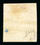 1859 1 Gr. Plate III, dark olive-green (verde oliva scuro), porous paper (PA). Mint with original white gum. A fine unused example.