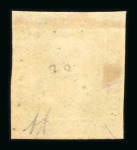 1859 1 Gr. Plate III, porous paper (PA), bright olive-green (verde oliva chiaro), with four clear margins. Fresh mint example with original gum. Very fine.   Expertise: Signed “AD” Alberto Diena.