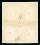 Stamp of Italian States » Sicily » 1 Grano, Plate III » Stamps Sicily 1859 1 Gr. plate III, bright olive green (verde oliva chiaro), reconstructed used block of four