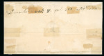 1859 2 Gr. Plate I, pale blue (azzurro smorto), horizontal pair on Assicurata cover to Palermo, with some touched margins. Tied by framed fancy oval NOTO despatch handstamp, overstruck by Palermo arrival marking.  A scar