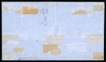 1859 2 Gr. Plate I, non-porous paper (NA), horizontal pair with good to fine margins, on cover dated 16 November to Palermo. Cancelled by a single strike of the framed handstamp, with oval-framed LICATA despatch handstam