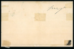 1859 2 Gr. Plate I, cobalt-blue (cobalto), position 7 showing retouch, on single-franking cover from Alcamo to Palermo. Red oval ALCAMO despatch handstamp, the stamp with close to good margins. very fine and scarce.   A 