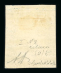 1859 2 Gr. Plate I, porous paper (PA), blue (azzurro), position 8 showing retouch, top sheet marginal example with fine margins. Mint with original white gum. A fine and attractive unused example.