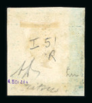 Stamp of Italian States » Sicily » 2 Grana, Plate I » Retouches 1859 2 Gr. plate I, blue (azzurro), mint with partial original white gum, showing position 51 retouch in hair