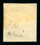 Stamp of Italian States » Sicily » 2 Grana, Plate I » Retouches Sicily 1859 2Gr plate I, blue (azzurro), mint with original white gum, four good margins, showing position 55 retouch, very fine and scarce.
