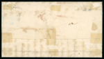 Stamp of Italian States » Sicily » 2 Grana, Plate I » Retouches Sicily 1859 2 Gr. plate I, used single, close to large margins, showing position 82 retouch, tied on 1859 (16 Apr) entire to Trapani, with red oval-framed CASTELVETRANO alongside, fine and scarce.