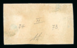1859 2 Gr. Plate II, ultramarine (azzurro oltremare), horizontal pair, positions 73–74, with good even margins. Fresh used example.   Expertise: AD pencil initials.