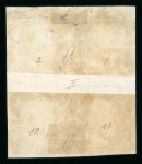 Stamp of Italian States » Sicily » 2 Grana, Plate II » Stamps Sicily 1859 2 Gr. plate II, bright ultramatine (azzurro oltremare vivo), reconstructed block of four in two pairs