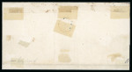 Stamp of Italian States » Sicily » 2 Grana, Plate II » Covers Sicily 1859 2 Gr. plate II, ultramarine (azzurro oltremare), two singles, on 1859 registered envelope to Mazzara, red oval framed Assicurata plus red oval framed SAMBUCA despatch, which is p