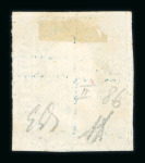 1859 2 Gr. Plate II, dark cobalt-blue (cobalto scuro), position 86, with four even margins. A fine used example.  Expertise: Signed "ED" Emilio Diena, "AD" Alberto Diena.