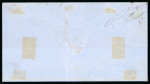 1859 2 Gr. Plate II, dark cobalt-blue (cobalto scuro), right-hand sheet marginal example on cover dated 2 July to Caltagirone. Tied by framed cancellation, with Palermo despatch cds alongside.  A fine and attractive cove