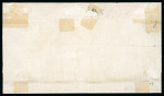 Stamp of Italian States » Sicily » 2 Grana, Plate II » Covers Sicily 1859 2Gr plate II azzuro chiarro strip of four on cover, retouch position 57 (57-60)