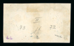 1859 2 Gr. Plate II, blue (azzurro), fine horizontal pair with good to large margins, positions 72-73. Fresh used multiple.  Expertise: Signed "AD" Alberto Diena.