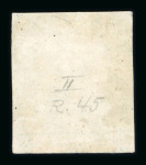 1859 2 Gr. Plate II, blue (azzurro), position 45 showing retouch, with four good margins. Unusually used with part cds cancellation. Fine and attractive single.