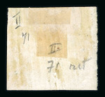 Stamp of Italian States » Sicily » 2 Grana, Plate II » Retouches Sicily 1859 2 Gr. plate II, blue (azzuro), used left sheet marginal single with good margins on other sides, showing retouch position 71, very fine and scarce.