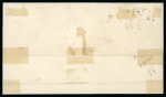 1859 2 Gr. Plate II, cobalt-blue (cobalto), position 81 showing retouch, on 1859 folded cover to cover to Vittoria   A scarce and attractive item, clearly displaying this recorded retouched position on cover.