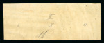 1859 2 Gr. Plate II, light blue (azzurro chiaro), horizontal strip of three showing interspazio di gruppo, positions 4-6, mint with original gum. The right-hand stamp with light gum wrinkle.   A scarce and attractive mul