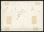 1859 2 Gr. Plate II, greenish-blue (azzurro verdastro), horizontal strip of three, postions 92-94, on entire dated 10 March to Leonforte. Red oval-framed Assicurata handstamp at lower left and Catania despatch handstamp 