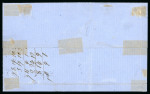 1859 2 Gr. Plate III, blue (azzurro), with four good margins, on cover to Castrogiovanni. Cancelled by an inverted framed handstamp.   A fine and attractive single-franking cover, made particularly interesting by the unu