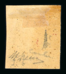 Stamp of Italian States » Sicily » 5 Grana, Plate I » Stamps Sicily 1859 5 Gr. plate I, blood red (rosso sangue), position 6, mint with usual original brownish gum, four good margins,  fresh, very fine and a rare mint shade.