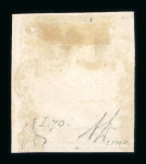 1859 5 Gr. Plate I, vermilion-rose (rosa vermiglio), position 70, with four margins. Fine used example.  A particularly attractive stamp of this distinctive shade, with excellent overall appearance.   Expertise: Signed "