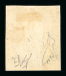 1859 5 Gr. Plate II, vermilion (vermiglio), position 12, with four margins. Fresh mint example with original gum.   A fine and attractive example of this desirable plate, displaying excellent freshness and well-preserved