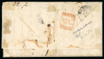 Stamp of Italian States » Sicily » 5 Grana, Plate II » Covers Sicily 1859 5Gr plate I and plate II (3) vermiglio plus 2Gr entire to Torino