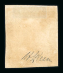 1859 5 Gr. Plate I, brownish-red (rosso brunastro), with four margins. Fine used example.  A scarce and attractive example of this distinctive shade, with excellent colour and overall appearance.   Expertise: Cert. Alber