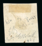 1859 20 Gr., black-slate (nero ardesia), with four margins. Fine used example.  A scarce and attractive example of this rare shade, displaying excellent colour and overall appearance.   Expertise: Signed "ED" Emilio Dien