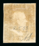 Stamp of Italian States » Sicily » 1 Grano, Plate I » Retouches Sicily 1859 1 Gr. plate I, intense rusty brown (bruno ruggine intenso), position 53 retouch
