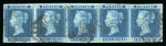 Stamp of Great Britain » 1841 2d Blue 1841 2d blue group of fine used multiples on card