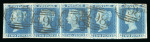 Stamp of Great Britain » 1841 2d Blue 1841 2d blue group of fine used multiples on card