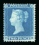 Stamp of Great Britain » 1854-70 Perforated Line Engraved 1854-57 2d blue pl.5 DB mint, fresh colour, regummed
