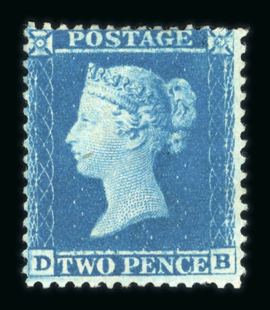 Stamp of Great Britain » 1854-70 Perforated Line Engraved 1854-57 2d blue pl.5 DB mint, fresh colour, regummed