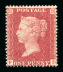 Stamp of Great Britain » 1854-70 Perforated Line Engraved 1856-58 LC16 1d rose-red Die II pl.37 (scarcer plate) mint