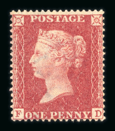 Stamp of Great Britain » 1854-70 Perforated Line Engraved 1856-58 LC16 1d rose-red Die II pl.37 (scarcer plate) mint