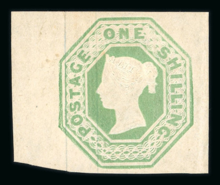 Stamp of Great Britain » 1847-54 Embossed GB 1847-54 1s Embossed pale green die 2 mint with large to enormous margins