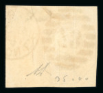 1847–54 10d Brown. A fine used example with very large margins and marginal at right, cancelled by London “78” duplex dated OC 3 63. A small corner crease at top right.  A superb and rare example of usage during the 1863