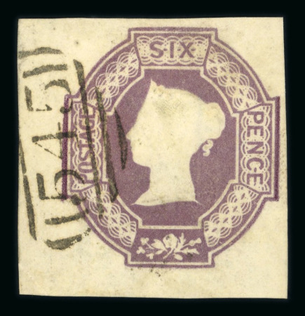 1847–54 6d Dull Lilac, watermark inverted. A superb used example with four very large margins, neatly cancelled by “545” Newcastle postmark