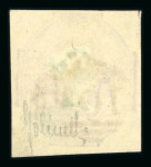 Stamp of Great Britain » 1847-54 Embossed 1847-54 small used group with three 1s green, two 6d plus one on part cover