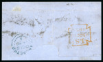 Stamp of Great Britain » 1847-54 Embossed 1847-54 small used group with three 1s green, two 6d plus one on part cover