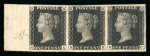 Stamp of Great Britain » 1840 1d Black and 1d Red plates 1a to 11 1840 1d black pl.7 RA-RC left hand marginal horizontal