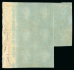 1841 1d Red-Brown, Plate 23 (FJ–HL). An irregular marginal block of eight (FJ–HL), mint with almost full original gum, four stamps unmounted. Good to large margins all round. A vertical fold in the margin between the lef