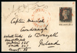 Stamp of Great Britain » 1840 1d Black and 1d Red plates 1a to 11 1840 1d black pl.8 TE lower marginal with part inscription