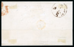 Stamp of Great Britain » 1840 1d Black and 1d Red plates 1a to 11 1840 1d black pl.4 GA left hand marginal with inscription on cover to Rickmansworth with fine strike of red MC