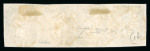 1840 1d Black Plate 1b. A horizontal strip of four (OE–OH) with good to large margins, lightly struck red Maltese Cross cancellations
