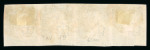 Stamp of Great Britain » 1840 1d Black and 1d Red plates 1a to 11 1840 1d black pl.1b in horizontal strip of four LC-LF with good margins and fine strikes of red MC