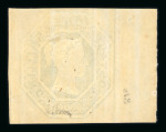 1847–54 1s Pale Green, Die 2 Fresh Mint with Left-Hand Sheet Margin.  A superb example of this classic issue, exhibiting large, well-balanced margins on all sides and a left-hand sheet margin, enhancing its positional si