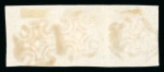 1840 2d Pale Blue Plate 1 (CD–CF). A horizontal strip of three with good to large margins, each stamp crisply cancelled by black Maltese Crosses. Very fine and most attractive.
